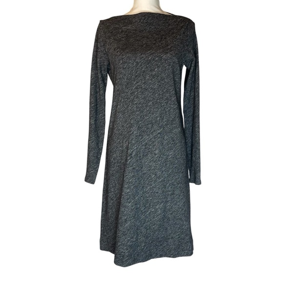 Women's‎ Eileen Fisher Grey Boatneck Long Sleeve Dress S *L0202 - Picture 1 of 8